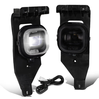 FAROS DE NIEBLA 05-07 FORD F-250, F-350, F-450, F-550 SUPER DUTY / 2005 EXCURSION - PROJECTOR LED - WITH SWITCH, BLACK BEZEL - SMOKE