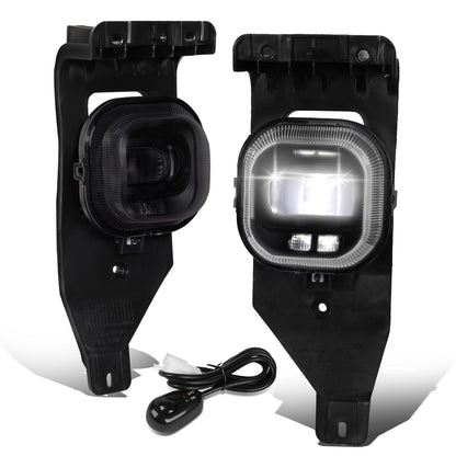 FAROS DE NIEBLA 05-07 FORD F-250, F-350, F-450, F-550 SUPER DUTY / 2005 EXCURSION - PROJECTOR LED - WITH SWITCH, BLACK BEZEL - SMOKE