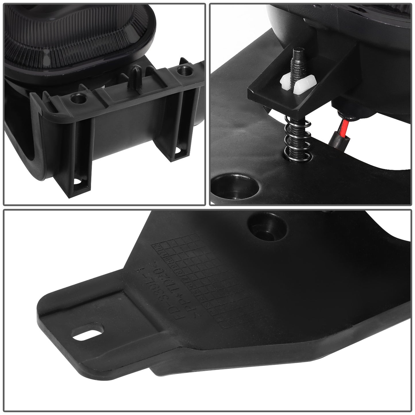 FAROS DE NIEBLA 05-07 FORD F-250, F-350, F-450, F-550 SUPER DUTY / 2005 EXCURSION - PROJECTOR LED - WITH SWITCH, BLACK BEZEL - SMOKE