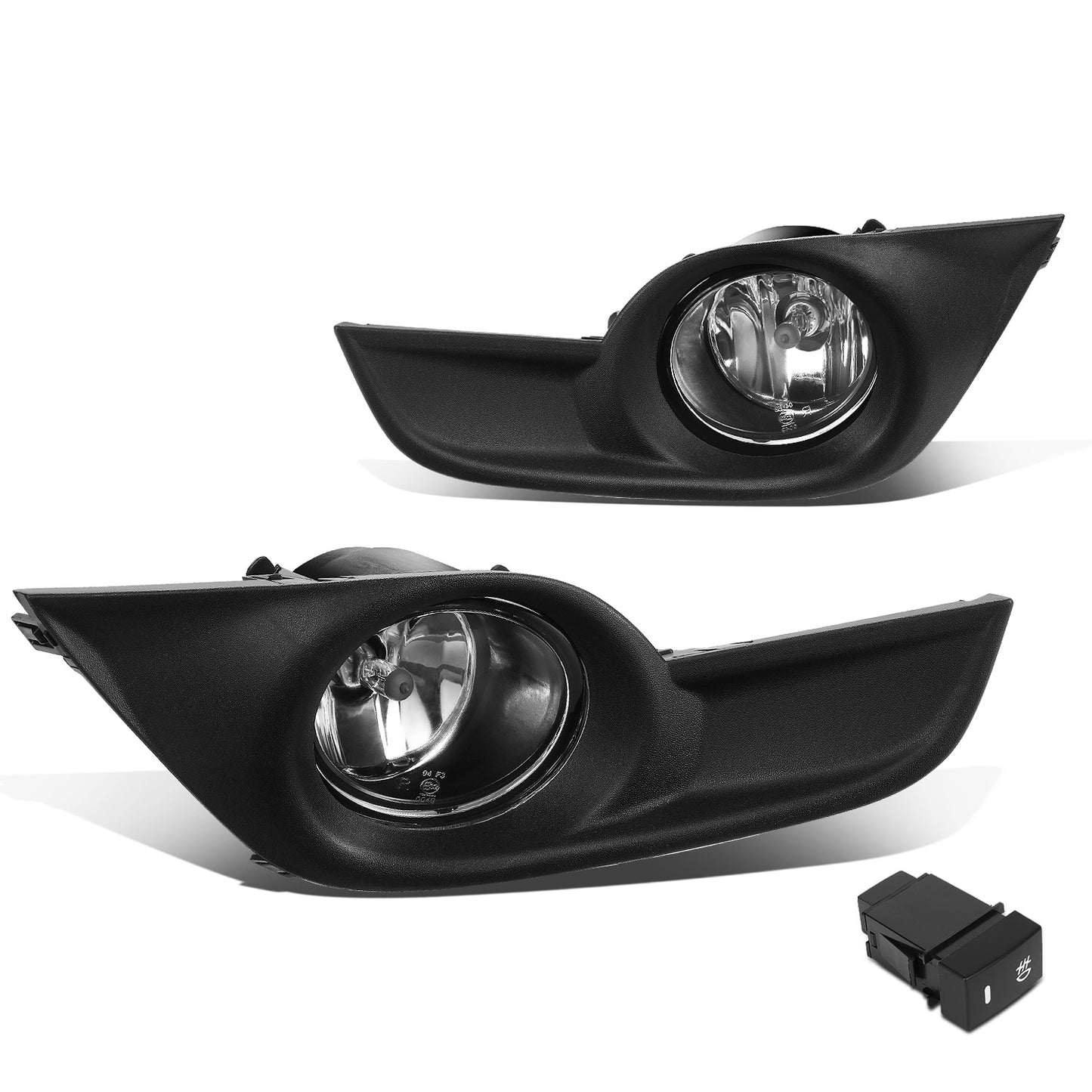 FAROS DE NIEBLA 13-15 NISSAN ALTIMA SEDAN - WITH SWITCH, BLACK BEZEL - CHROME / CLEAR