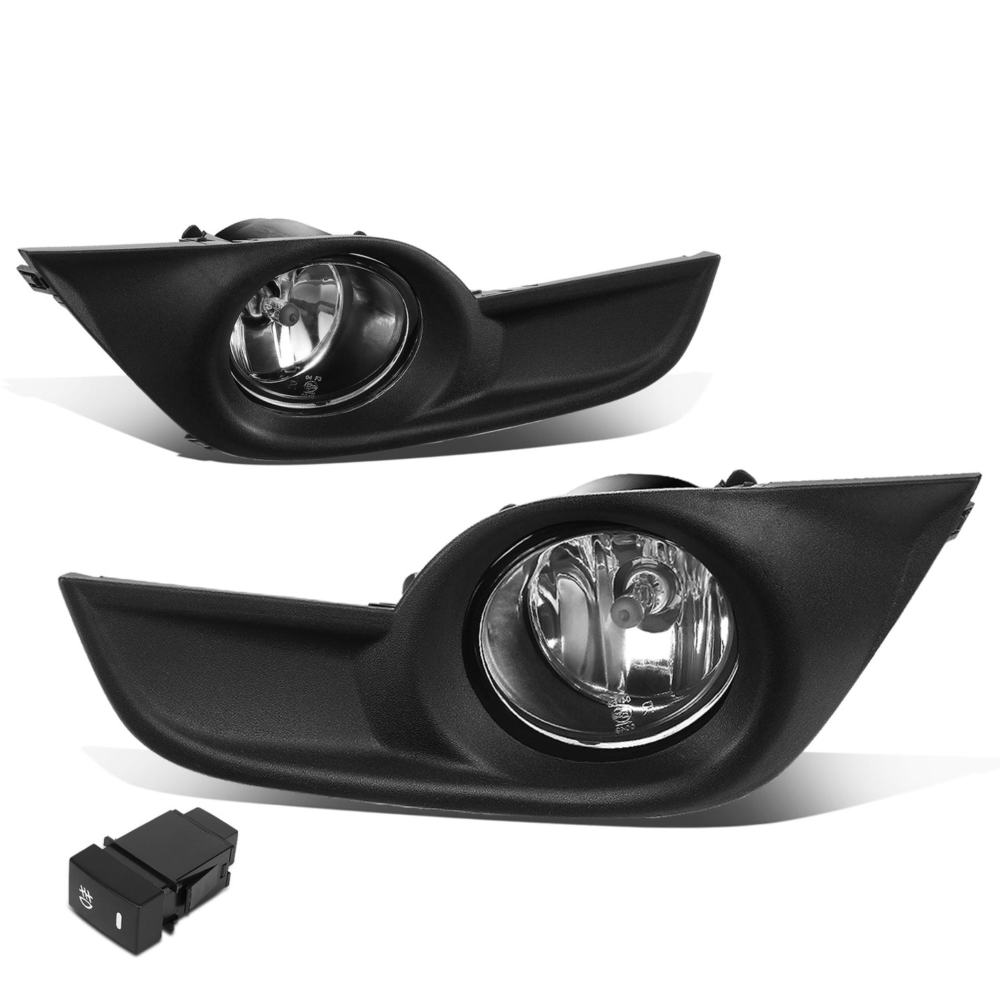 FAROS DE NIEBLA 13-15 NISSAN ALTIMA SEDAN - WITH SWITCH, BLACK BEZEL - CHROME / CLEAR