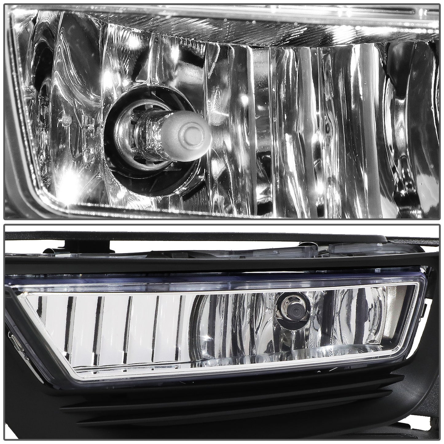 FAROS DE NIEBLA 13-15 HONDA ACCORD SEDAN - WITH SWITCH - CHROME / CLEAR