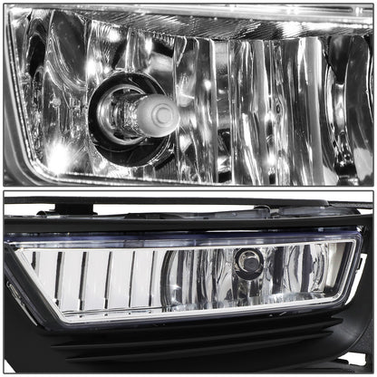 FAROS DE NIEBLA 13-15 HONDA ACCORD SEDAN - WITH SWITCH - CHROME / CLEAR