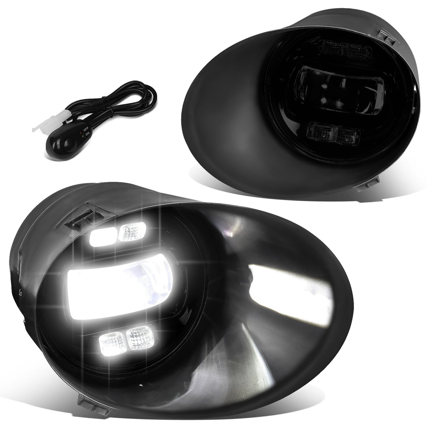 FAROS DE NIEBLA 07-14 TOYOTA TUNDRA - FITS MODELS WITH STEEL BUMPERS ONLY - LED - SMOKED