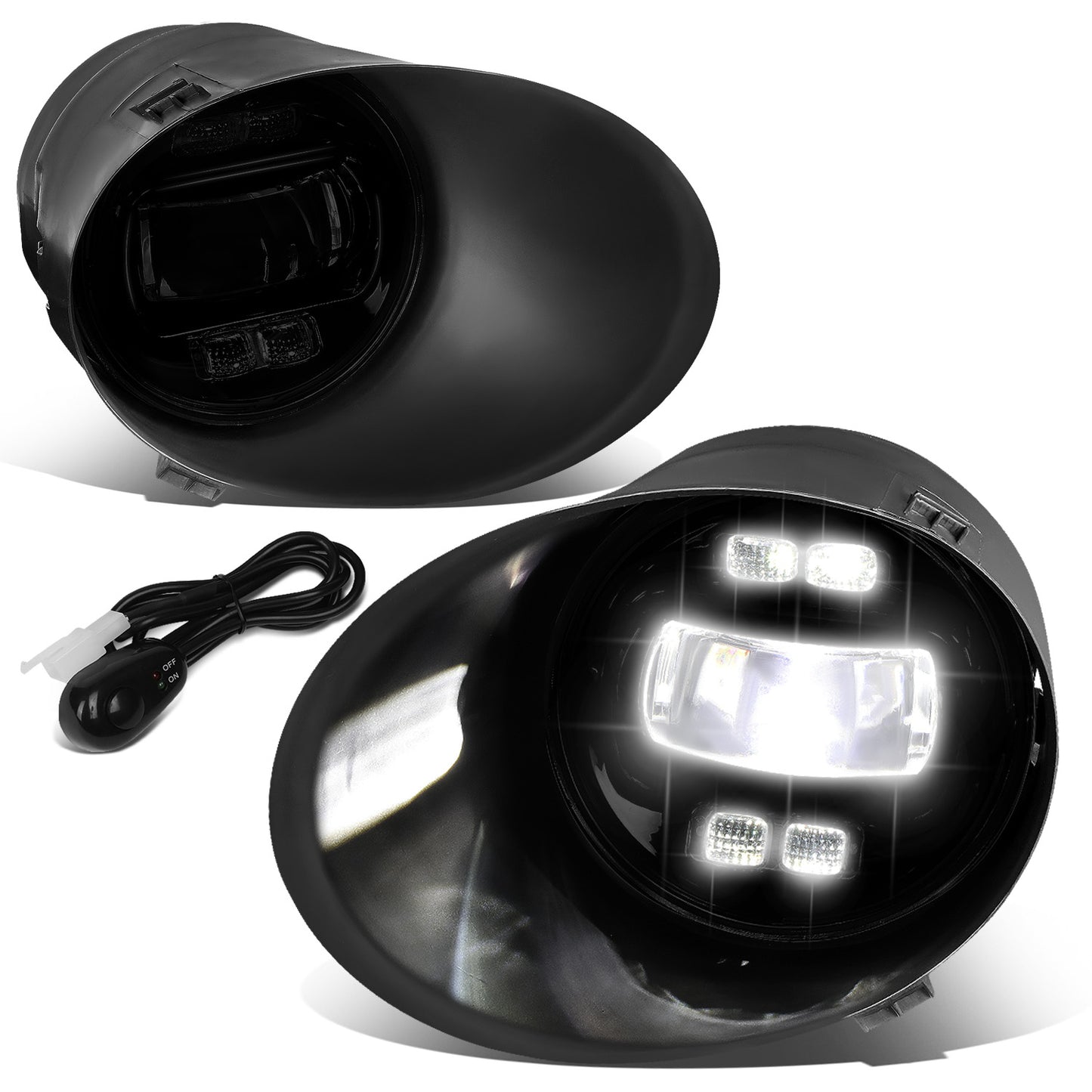 FAROS DE NIEBLA 07-14 TOYOTA TUNDRA - FITS MODELS WITH STEEL BUMPERS ONLY - LED - SMOKED