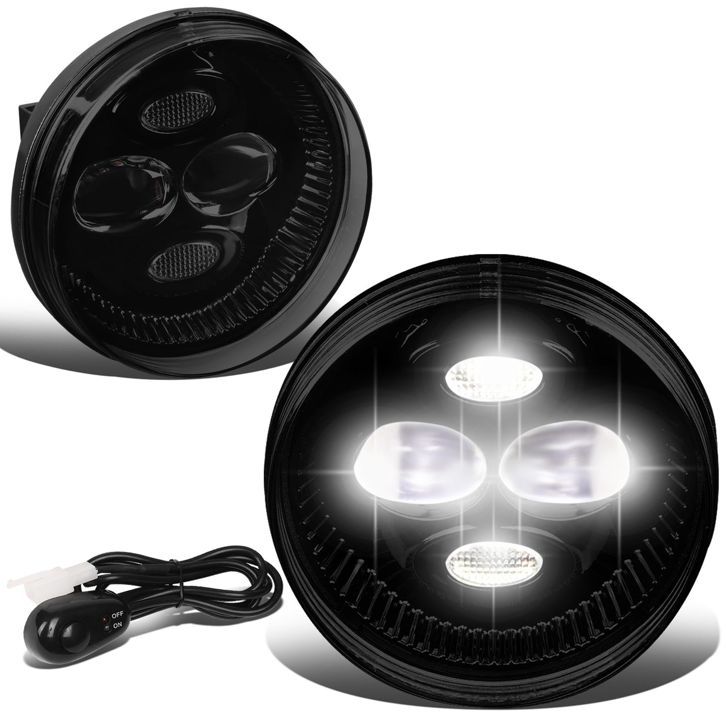 FAROS DE NIEBLA 07-14 GMC SIERRA 2500HD 3500HD / 07-13 GMC SIERRA 1500 - LED - SMOKED