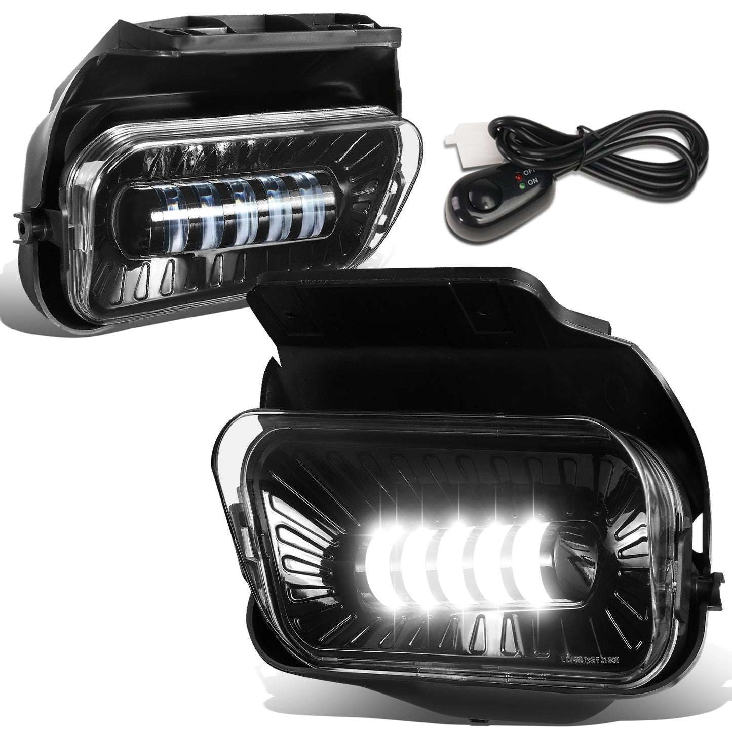 FAROS DE NIEBLA 03-06 CHEVY SILVERADO 1500, 2500HD, 3500 MODELS / 2007 SILVERADO 1500, 2500HD, 3500 CLASSIC MODELS / 02-06 AVALANCHE - LED PROJECTOR - CHROME / CLEAR