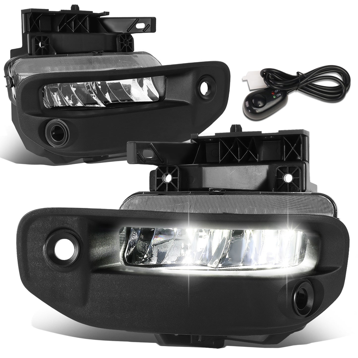 FAROS DE NIEBLA 19-22 RAM 1500 - FITS BIG HORN, HFE, LARAMIE, LIMITED, LIMITED LONGHORN, LONE STAR, REBEL, TRX, TRADESMAN - WILL FIT MODELS WITH PARKING SENSORS ONLY - LED - CHROME / CLEAR