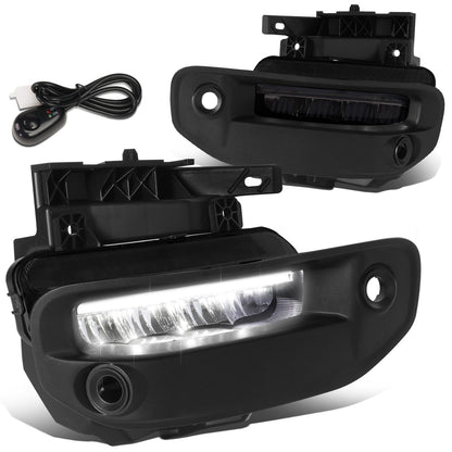 FAROS DE NIEBLA 19-22 RAM 1500 - FITS BIG HORN, HFE, LARAMIE, LIMITED, LIMITED LONGHORN, LONE STAR, REBEL, TRX, TRADESMAN - WILL FIT MODELS WITH PARKING SENSORS ONLY - LED DRL - SMOKED