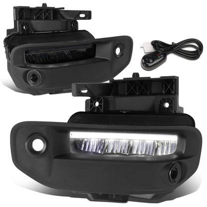 FAROS DE NIEBLA 19-22 RAM 1500 - FITS BIG HORN, HFE, LARAMIE, LIMITED, LIMITED LONGHORN, LONE STAR, REBEL, TRX, TRADESMAN - WILL FIT MODELS WITH PARKING SENSORS ONLY - LED DRL - SMOKED