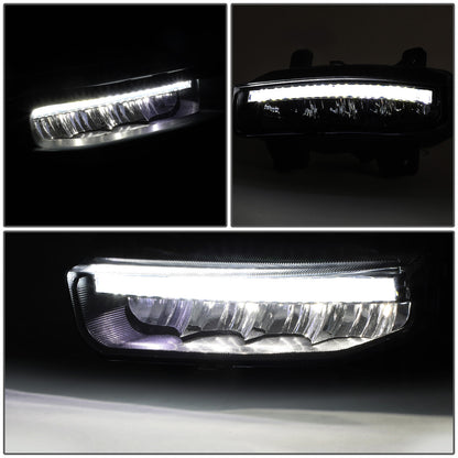 FAROS DE NIEBLA 19-22 RAM 1500 - FITS BIG HORN, HFE, LARAMIE, LIMITED, LIMITED LONGHORN, LONE STAR, REBEL, TRX, TRADESMAN - WILL FIT MODELS WITH PARKING SENSORS ONLY - LED DRL - SMOKED