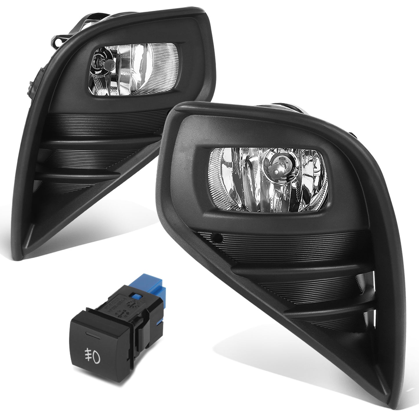FAROS DE NIEBLA 20-22 TOYOTA HIGHLANDER - H16 BULB - WITH SWTICH, WIRING - CHROME / CLEAR