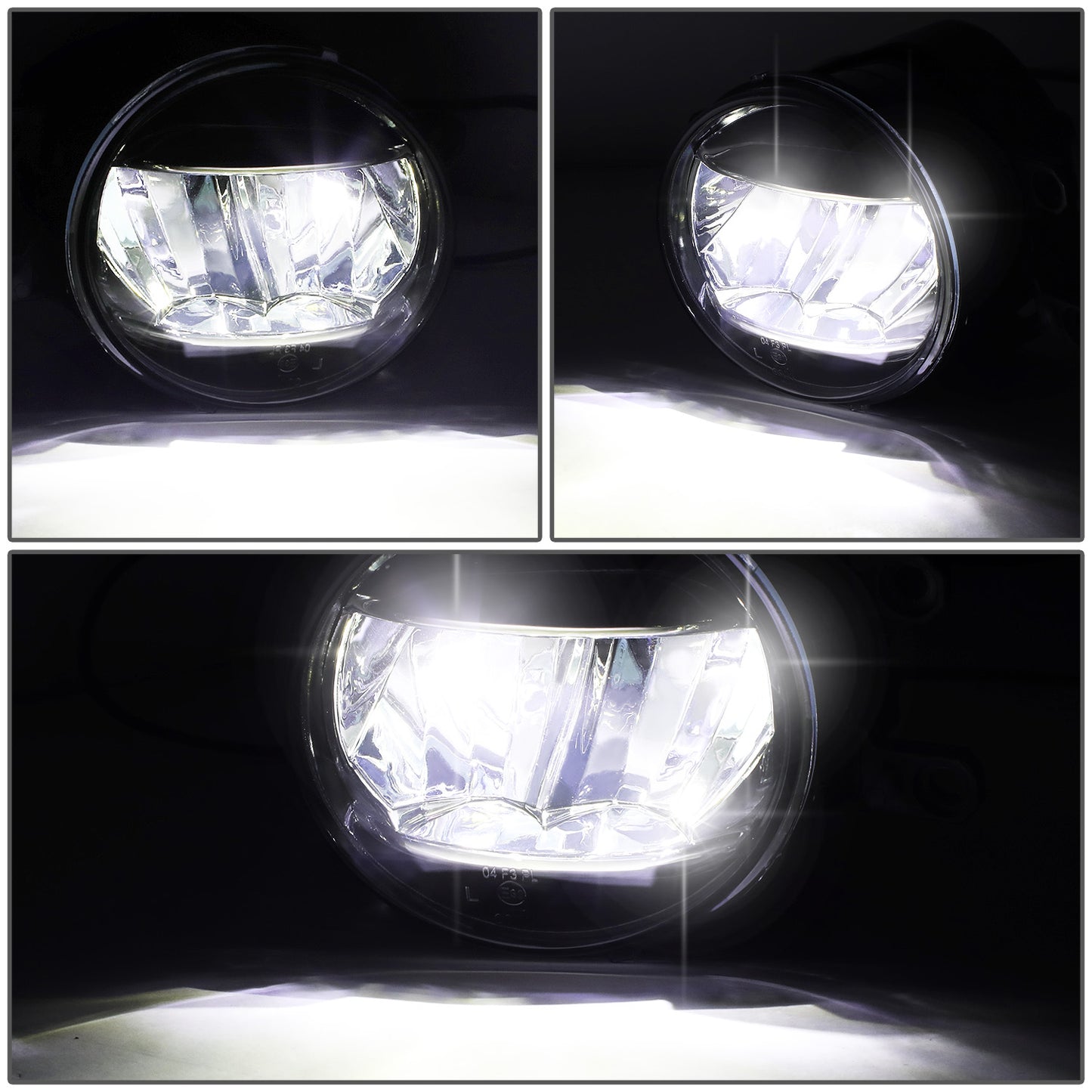 FAROS DE NIEBLA 20-22 TOYOTA HIGHLANDER - LED - WITH SWITCH, WIRING - CHROME / CLEAR