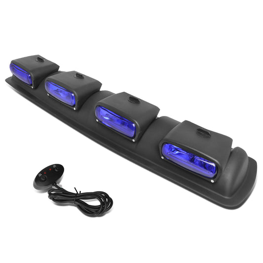 FAROS DE NIEBLA ROOF MOUNTED - 38" X 9" X 4" - UNIVERSAL - H3 BULB - WITH SWITCH, WIRING - BLUE