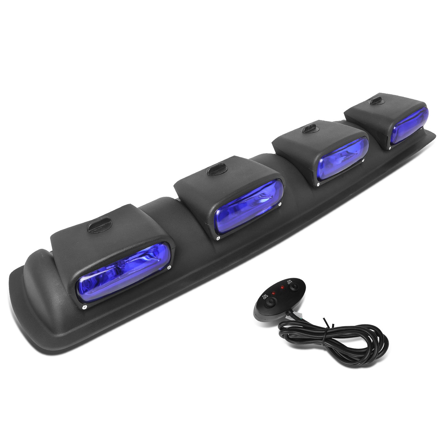 FAROS DE NIEBLA ROOF MOUNTED - 38" X 9" X 4" - UNIVERSAL - H3 BULB - WITH SWITCH, WIRING - BLUE