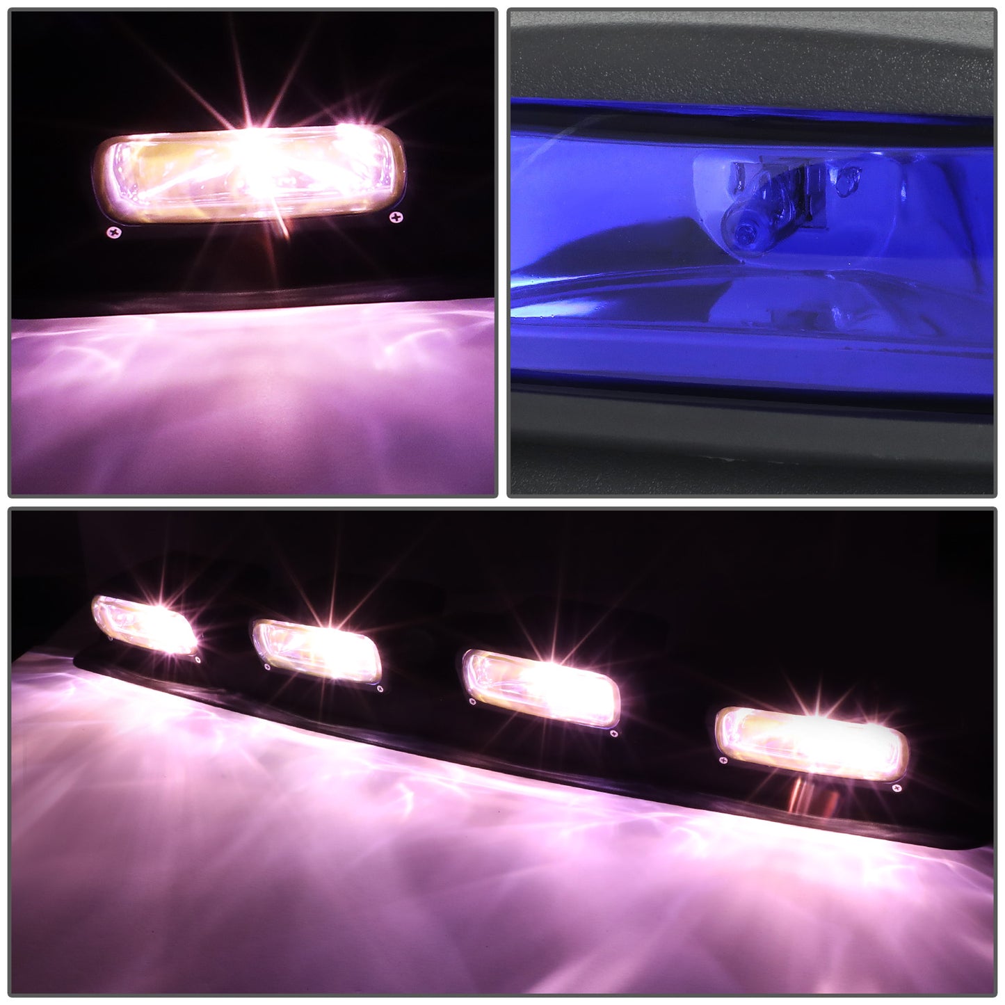 FAROS DE NIEBLA ROOF MOUNTED - 38" X 9" X 4" - UNIVERSAL - H3 BULB - WITH SWITCH, WIRING - BLUE