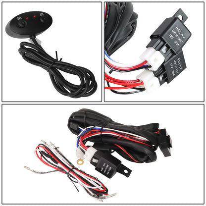 FAROS DE NIEBLA ROOF MOUNTED - 38" X 9" X 4" - UNIVERSAL - H3 BULB - WITH SWITCH, WIRING - NEO CHROME