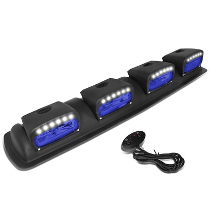 FAROS DE NIEBLA ROOF MOUNTED - 38" X 9" X 4" - UNIVERSAL - H3 BULB - 24PCS LED - WITH SWITCH, WIRING - BLUE
