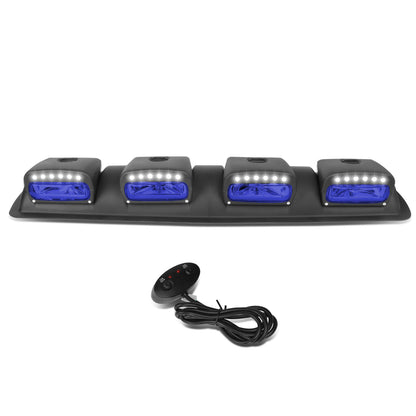 FAROS DE NIEBLA ROOF MOUNTED - 38" X 9" X 4" - UNIVERSAL - H3 BULB - 24PCS LED - WITH SWITCH, WIRING - BLUE