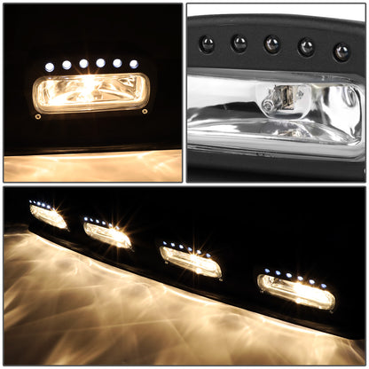 FAROS DE NIEBLA ROOF MOUNTED - 38" X 9" X 4" - UNIVERSAL - H3 BULB - 24PCS LED - WITH SWITCH, WIRING - CLEAR
