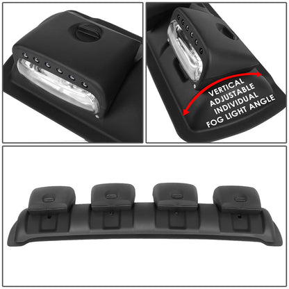 FAROS DE NIEBLA ROOF MOUNTED - 38" X 9" X 4" - UNIVERSAL - H3 BULB - 24PCS LED - WITH SWITCH, WIRING - CLEAR