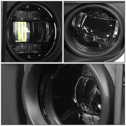 FAROS DE NIEBLA 14-21 TOYOTA TUNDRA - LED PROJECTOR - WITH SWITCH AND BEZEL - CHROME / CLEAR