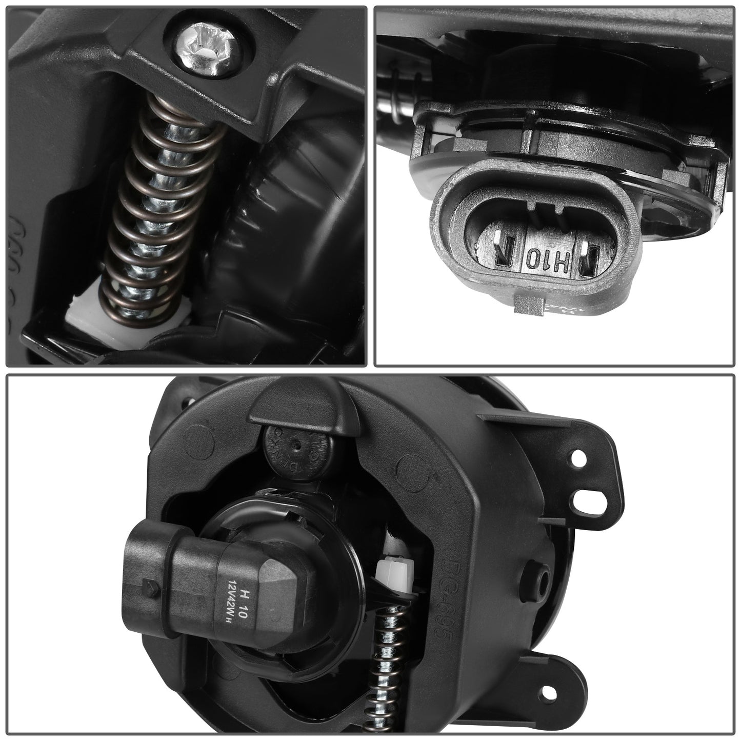 FAROS DE NIEBLA 05-10 CHRYSLER 300 C SRT8 TOURING LIMITED S / 06-10 CHRYSLER PT CRUISER / 2009 DODGE JOURNEY / 05-07 DODGE MAGNUM / 07-18 JEEP WRANGLER - H10 BULB - SMOKED