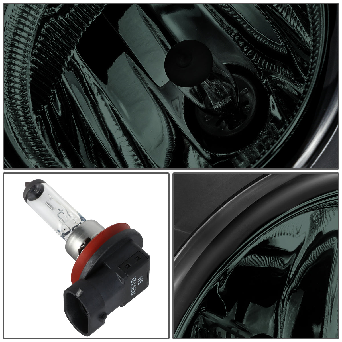 FAROS DE NIEBLA 13-15 HONDA ACCORD / 13-21 HONDA CIVIC / 15-20 HONDA FIT / 19-20 HONDA HR-V - H8 - SMOKED