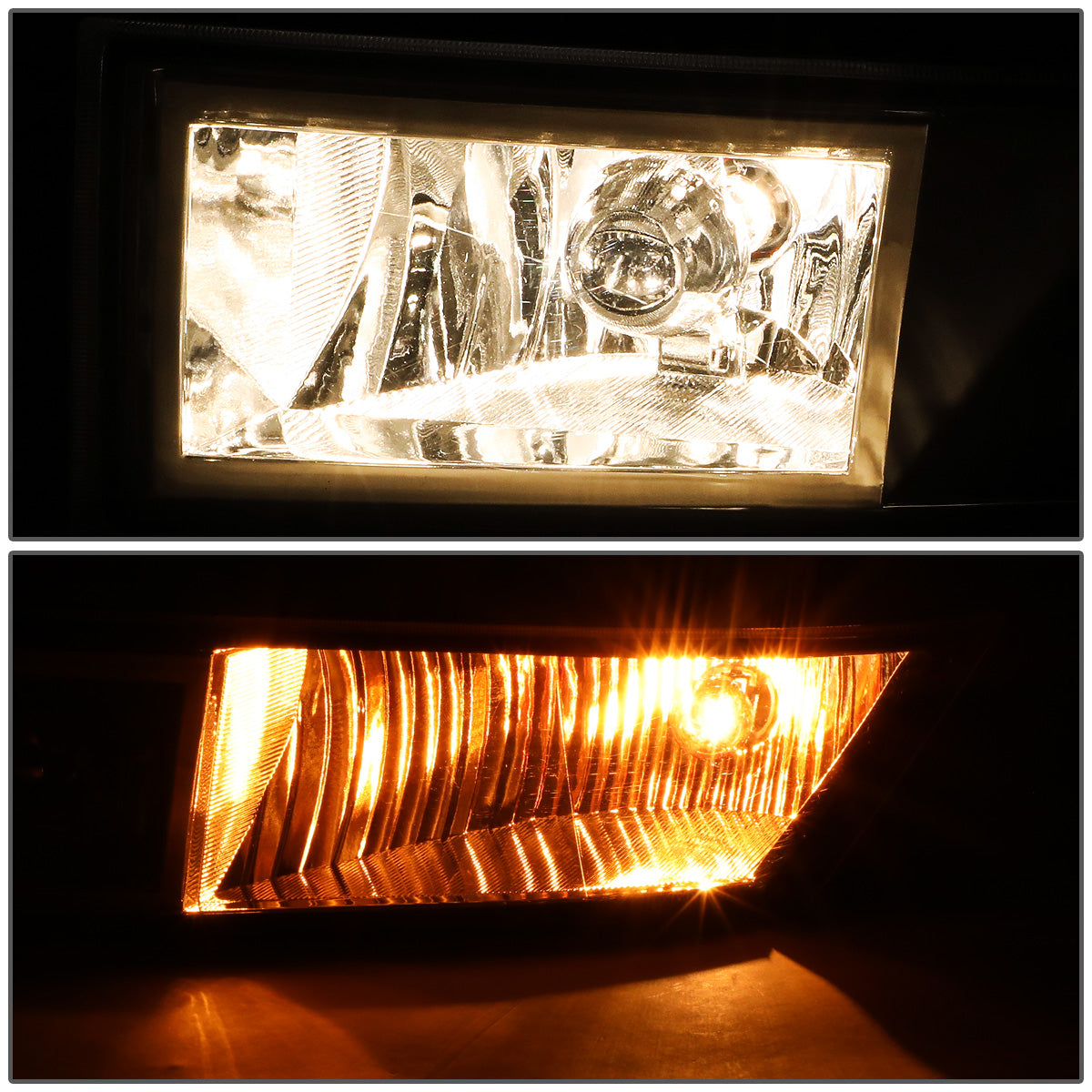 FAROS DE NIEBLA 07-14 CADILLAC ESCALADE , ESV / 07-13 ESCALADE EXT - WITH SWITCH AND BEZEL - H10 BULB - AMBER