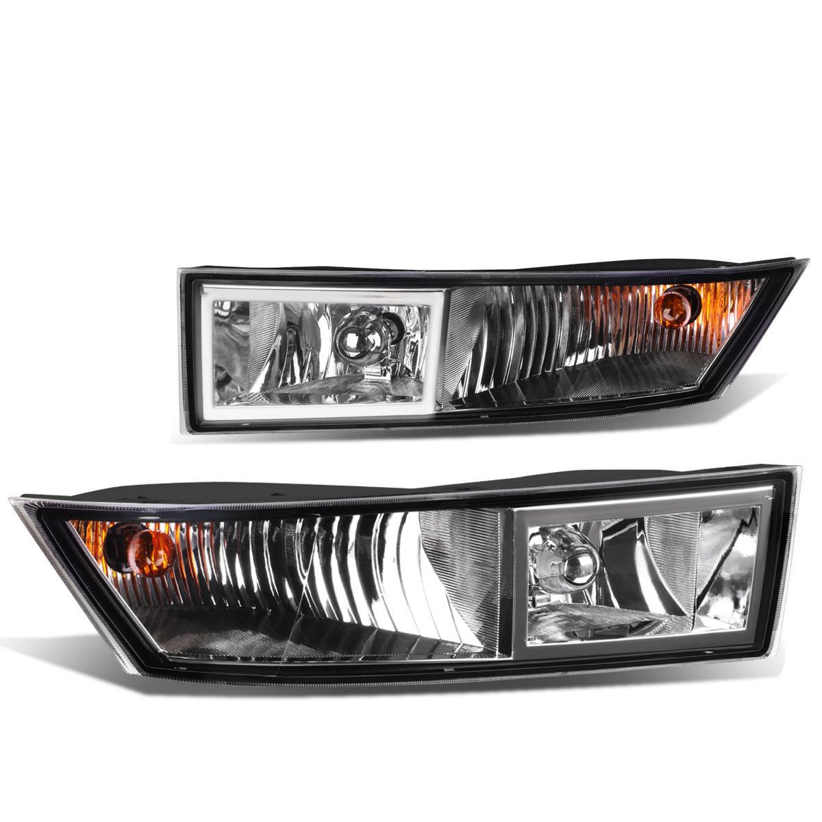 FAROS DE NIEBLA 07-14 CADILLAC ESCALADE , ESV / 07-13 ESCALADE EXT - WITH SWITCH AND BEZEL - H10 BULB - CHROME / CLEAR