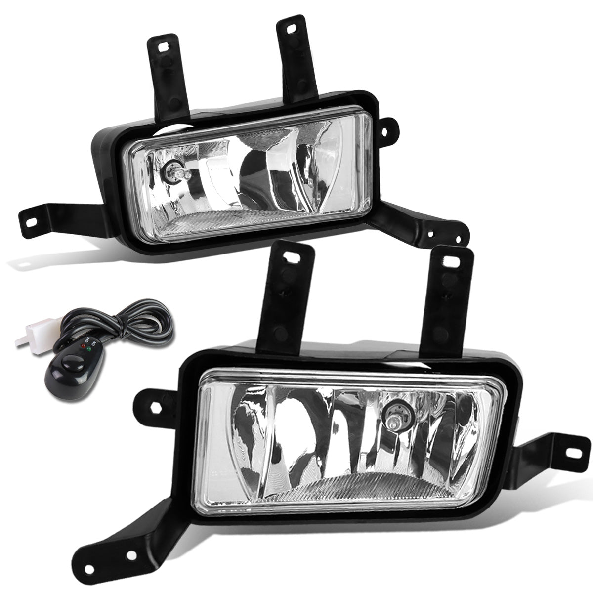FAROS DE NIEBLA 15-20 CHEVY TAHOE, SUBURBAN, GMC YUKON, YUKON XL / 16-19 SUBURBAN 3500 HD - WITH SWITCH - 5202 BULB - CHROME / CLEAR