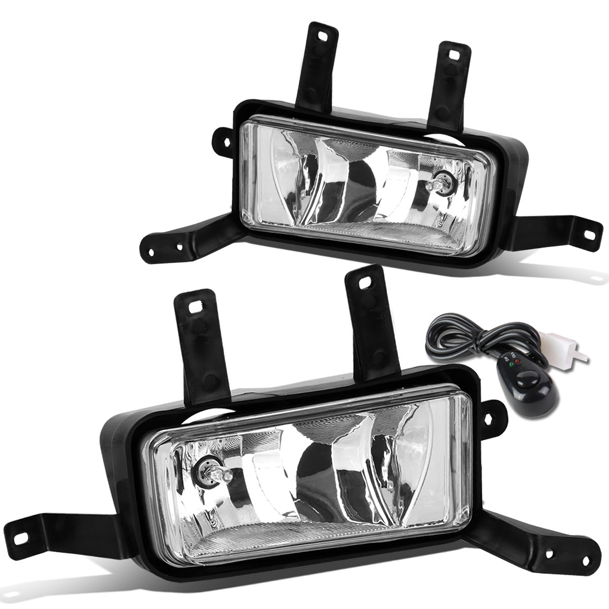 FAROS DE NIEBLA 15-20 CHEVY TAHOE, SUBURBAN, GMC YUKON, YUKON XL / 16-19 SUBURBAN 3500 HD - WITH SWITCH - 5202 BULB - CHROME / CLEAR