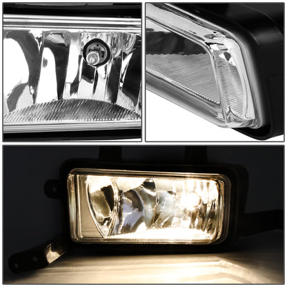 FAROS DE NIEBLA 15-20 CHEVY TAHOE, SUBURBAN, GMC YUKON, YUKON XL / 16-19 SUBURBAN 3500 HD - WITH SWITCH - 5202 BULB - CHROME / CLEAR