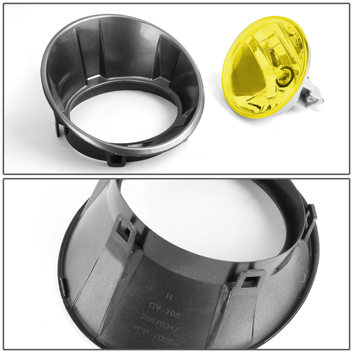 FAROS DE NIEBLA 10-13 CHEVY CAMARO - WITH BEZEL - 5202 BULB - AMBER