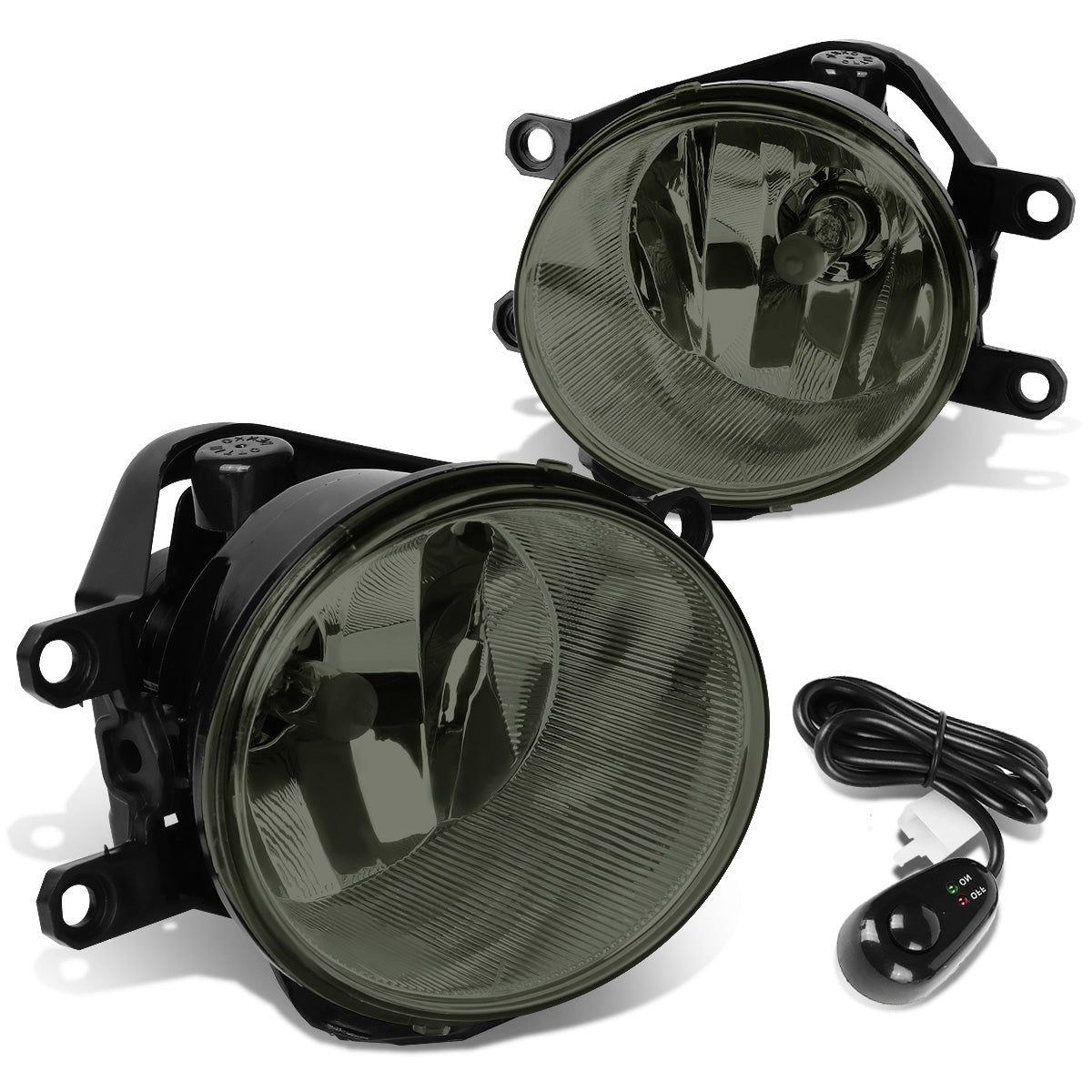 FAROS DE NIEBLA 15-16 TOYOTA RAV4 / 14-15 4RUNNER, LEXUS CT200H, GS350, IS250, IS350, RX350, RX450H / 14-16 COROLLA / 13-15 LEXUS ES300H / 14-18 HIGHLANDER / 12-15 PRIUS / 12-14 PRIUS C / 15-18 TACOMA / 13-16 TUNDRA - WITH SWITCH - H16 BULB - SMOKE