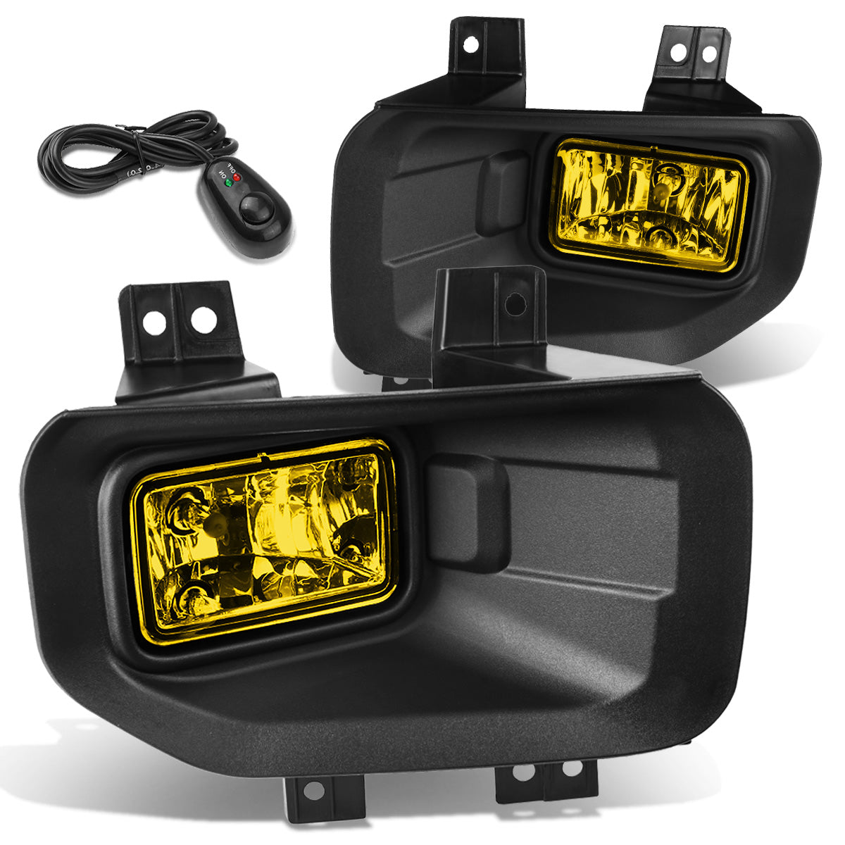 FAROS DE NIEBLA 15-17 FORD F-150 - WITH SWITCH AND BEZEL - H10 BULB - AMBER