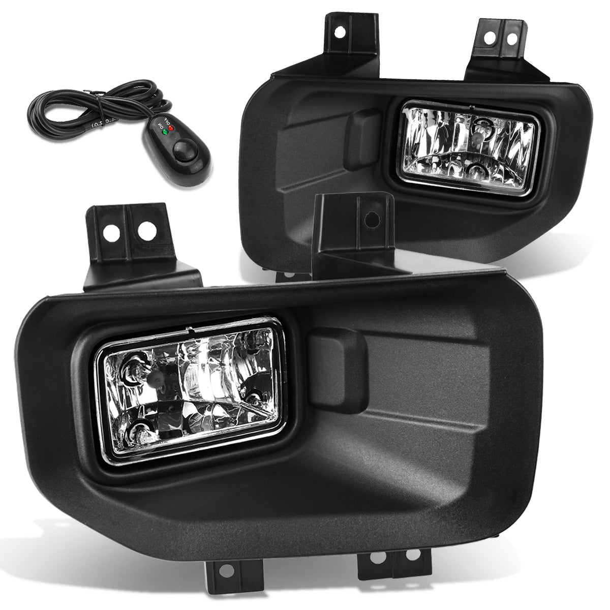 FAROS DE NIEBLA 15-17 FORD F-150 - WITH SWITCH AND BEZEL - H10 BULB - CHROME / CLEAR