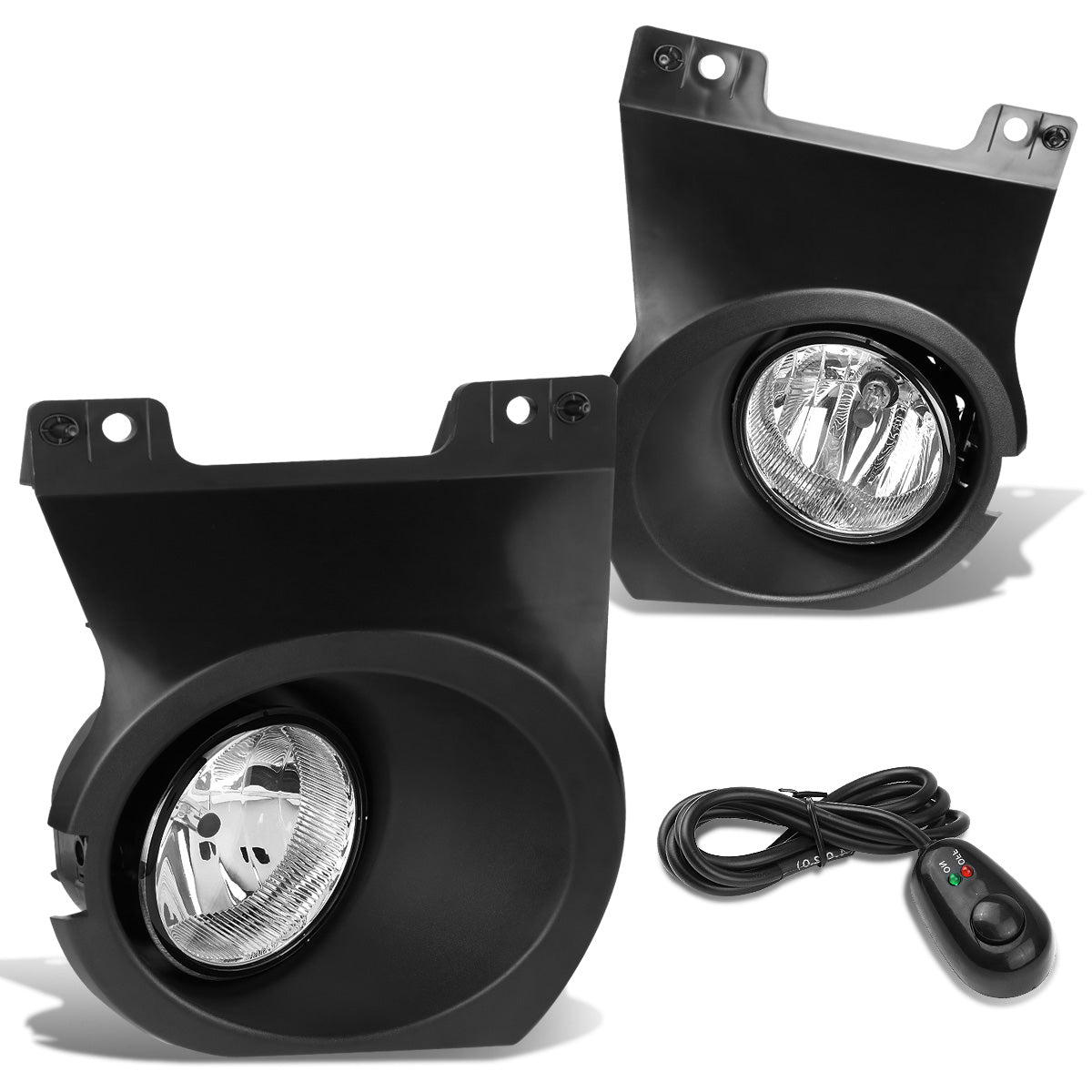 FAROS DE NIEBLA 09-14 FORD F-150 - WITH SWITCH AND BEZEL - H10 BULB - CHROME / CLEAR