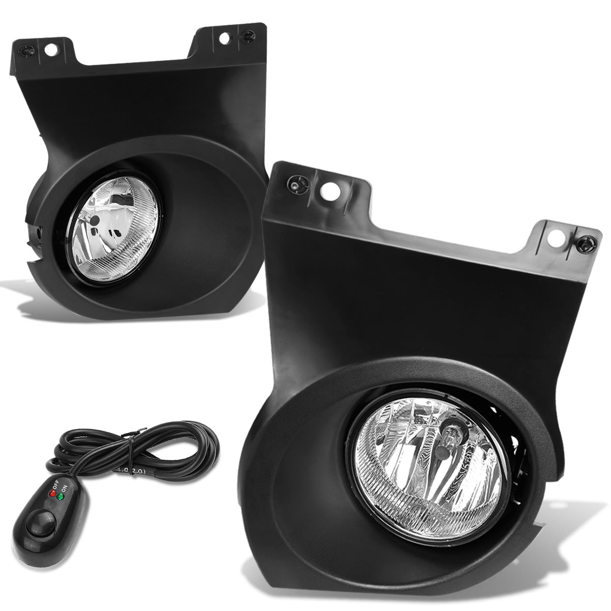 FAROS DE NIEBLA 09-14 FORD F-150 - WITH SWITCH AND BEZEL - H10 BULB - CHROME / CLEAR