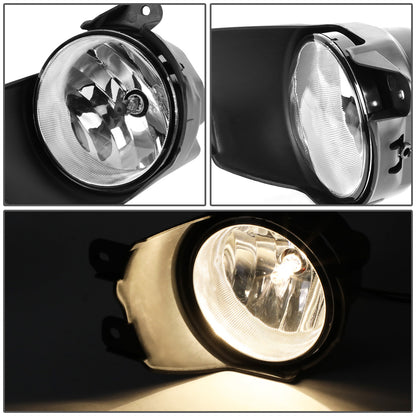 FAROS DE NIEBLA 08-17 TOYOTA SEQUOIA - WITH SWITCH - H10 BULB - CHROME / CLEAR