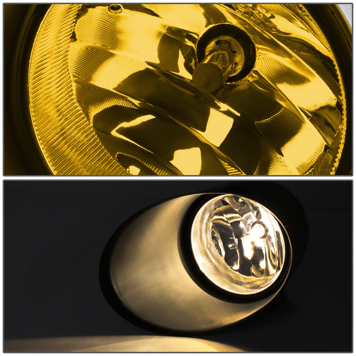 FAROS DE NIEBLA 07-13 TOYOTA TUNDRA / 07-11 SEQUOIA - WITH SWITCH - H10 BULB - AMBER