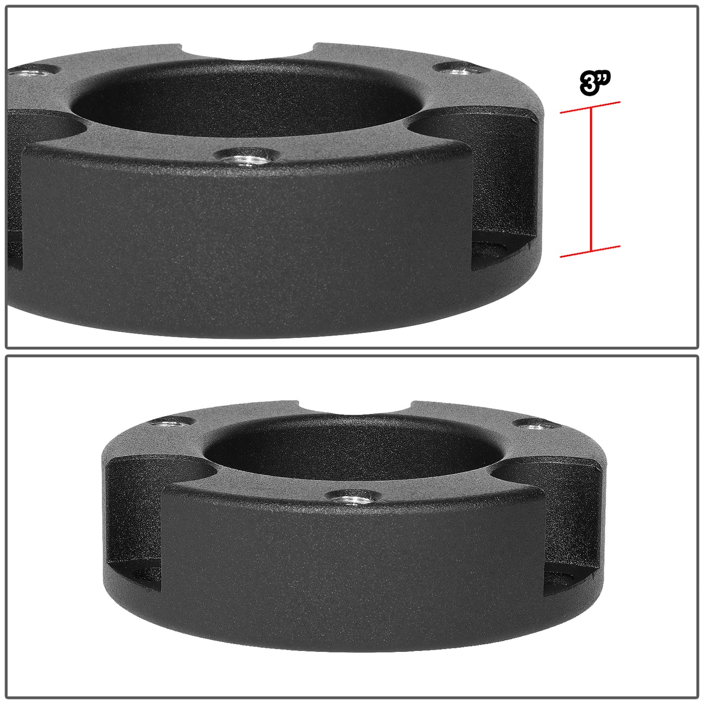 KIT ELEVACION 95-04 TOYOTA TACOMA / 96-02 TOYOTA 4RUNNER - FITS 6-LUG WHEEL HUB MODELS ONLY - FRONT - 3" LIFT - STRUT TOP MOUNT SPACER