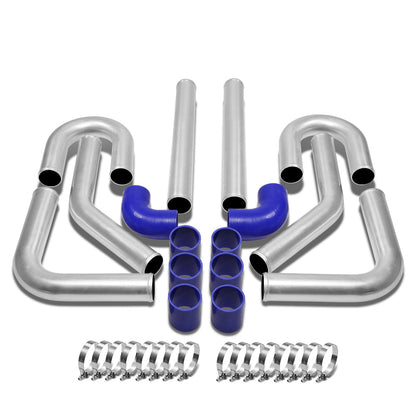 TUBERIA INTERCOOLER UNIVERSAL INTERCOOLER PIPING - ALUMINUM - 2.25" - 8PC - PIPES / HOSES / CLAMPS - 90D