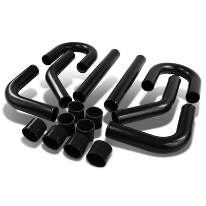 TUBERIA INTERCOOLER UNIVERSAL INTERCOOLER PIPING - ALUMINUM - 2.75" - 8PC - PIPES / HOSES / CLAMPS - BLACK - J20-3 / ZA11-4