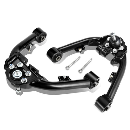 HORQUILLAS 99-06 SILVERADO SIERRA 1500 DUAL SHOCK MOUNT FRONT UPPER CONTROL ARM 2-4" LIFT, BLACK+BLACK