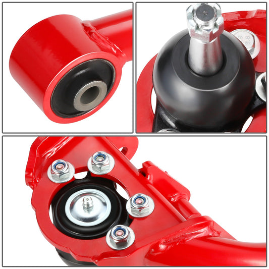 HORQUILLAS 99-06 SILVERADO SIERRA 1500 DUAL SHOCK MOUNT FRONT UPPER CONTROL ARM 2-4" LIFT, RED+BLACK