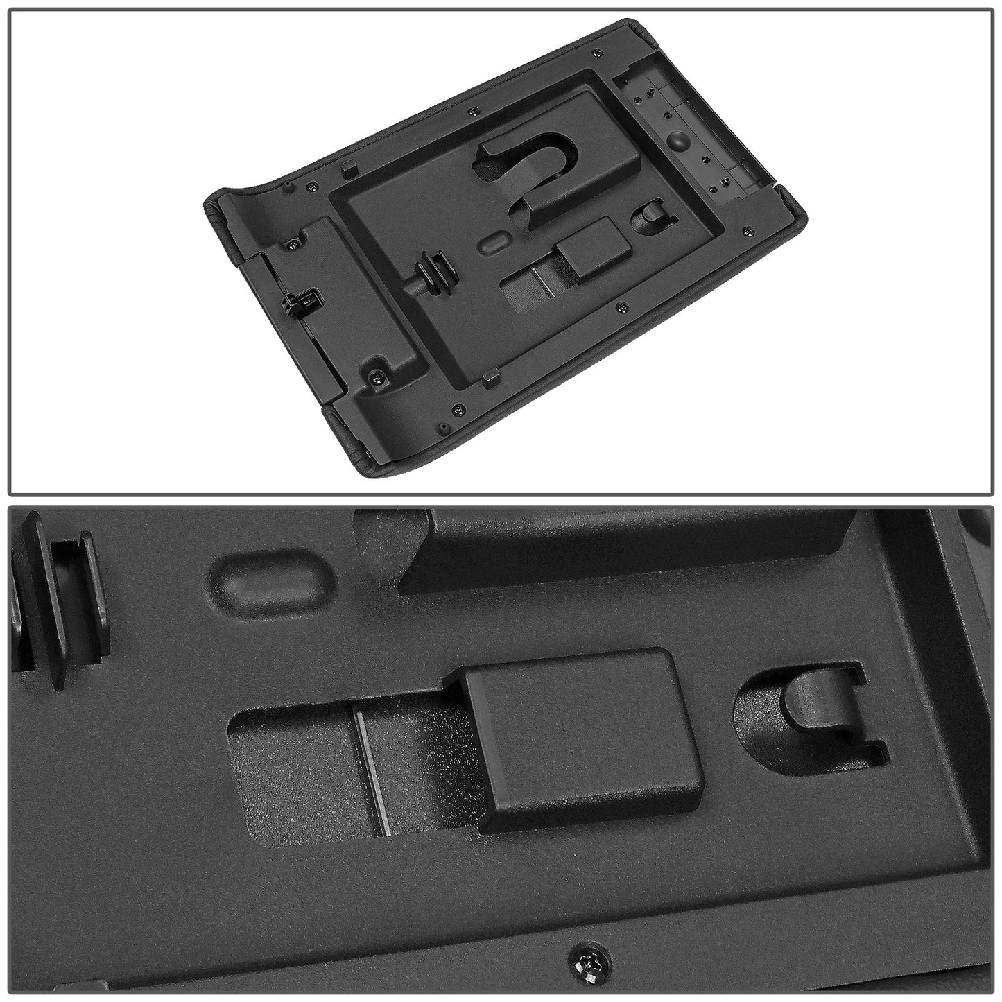 TAPA DE CONSOLA CENTER CONSOLE LID - 09-14 FORD F-150 / 10-14 LINCOLN MARK LT - FITS MODELS WITH FLOW THROUGH CONSOLES ONLY - BLACK