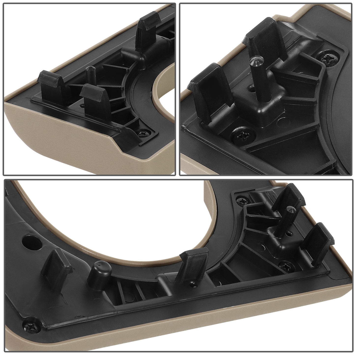 TAPA DE CONSOLA CENTER CONSOLE CUP HOLDER TRIM - 04-14 FORD F-150 - FITS MODELS WITH 40/20/40 BENCH SEATS - BEIGE