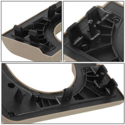 TAPA DE CONSOLA CENTER CONSOLE CUP HOLDER TRIM - 04-14 FORD F-150 - FITS MODELS WITH 40/20/40 BENCH SEATS - BEIGE