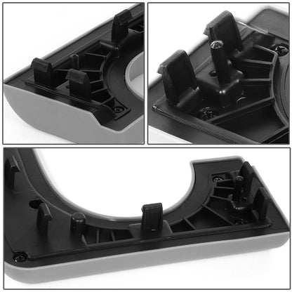 TAPA DE CONSOLA CENTER CONSOLE CUP HOLDER TRIM - 04-14 FORD F-150 - FITS MODELS WITH 40/20/40 BENCH SEATS - GRAPHITE GREY